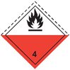 Знак перевозки опасных грузов "Класс 4.2. Вещества, способные к самовозгоранию"